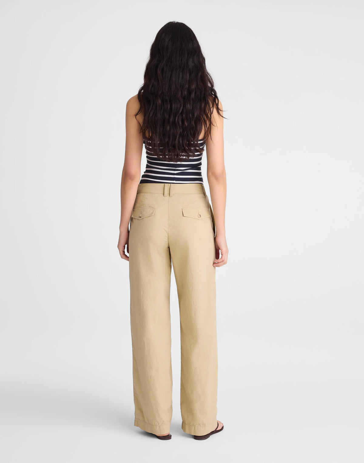 Madewell The Everyday Trouser in Poplin Fennel Seed