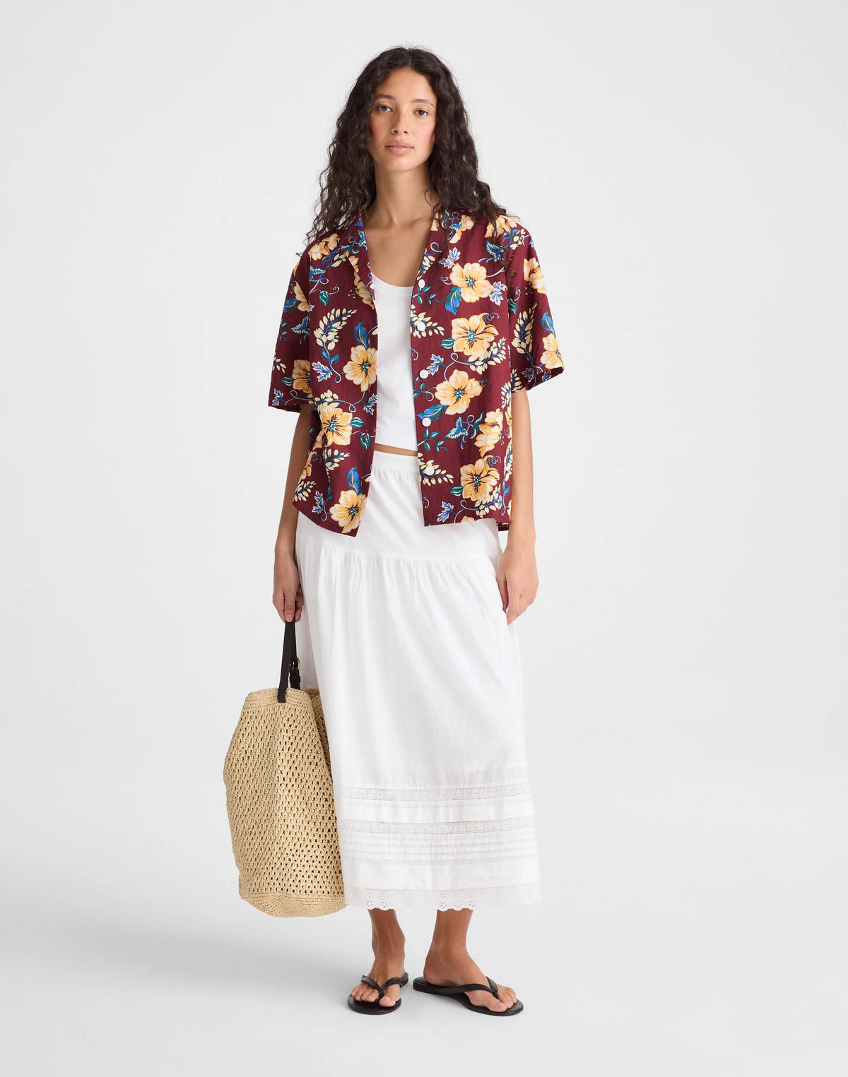 Madewell Relaxed Camp Shirt Dusty Merlot