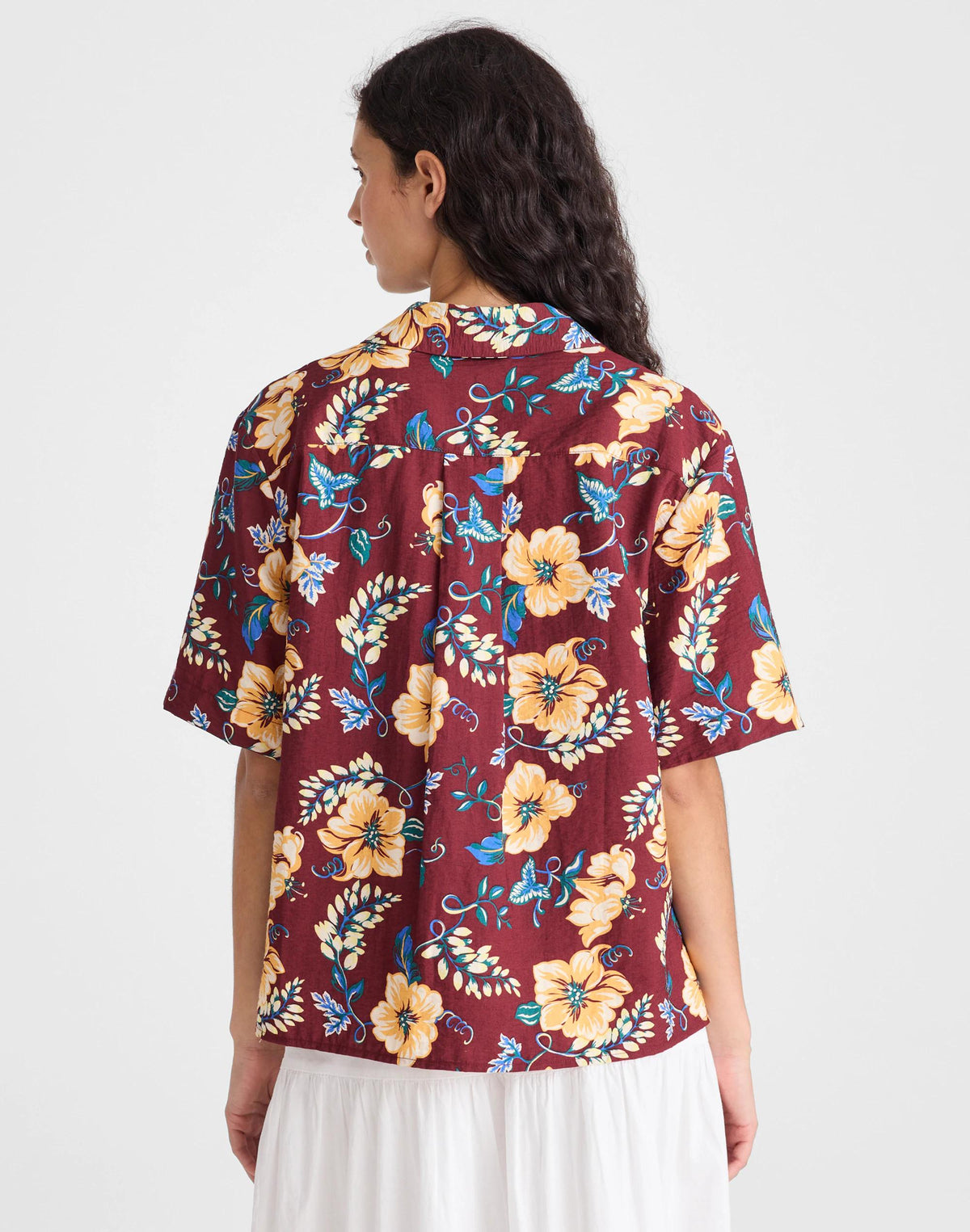 Madewell Relaxed Camp Shirt Dusty Merlot