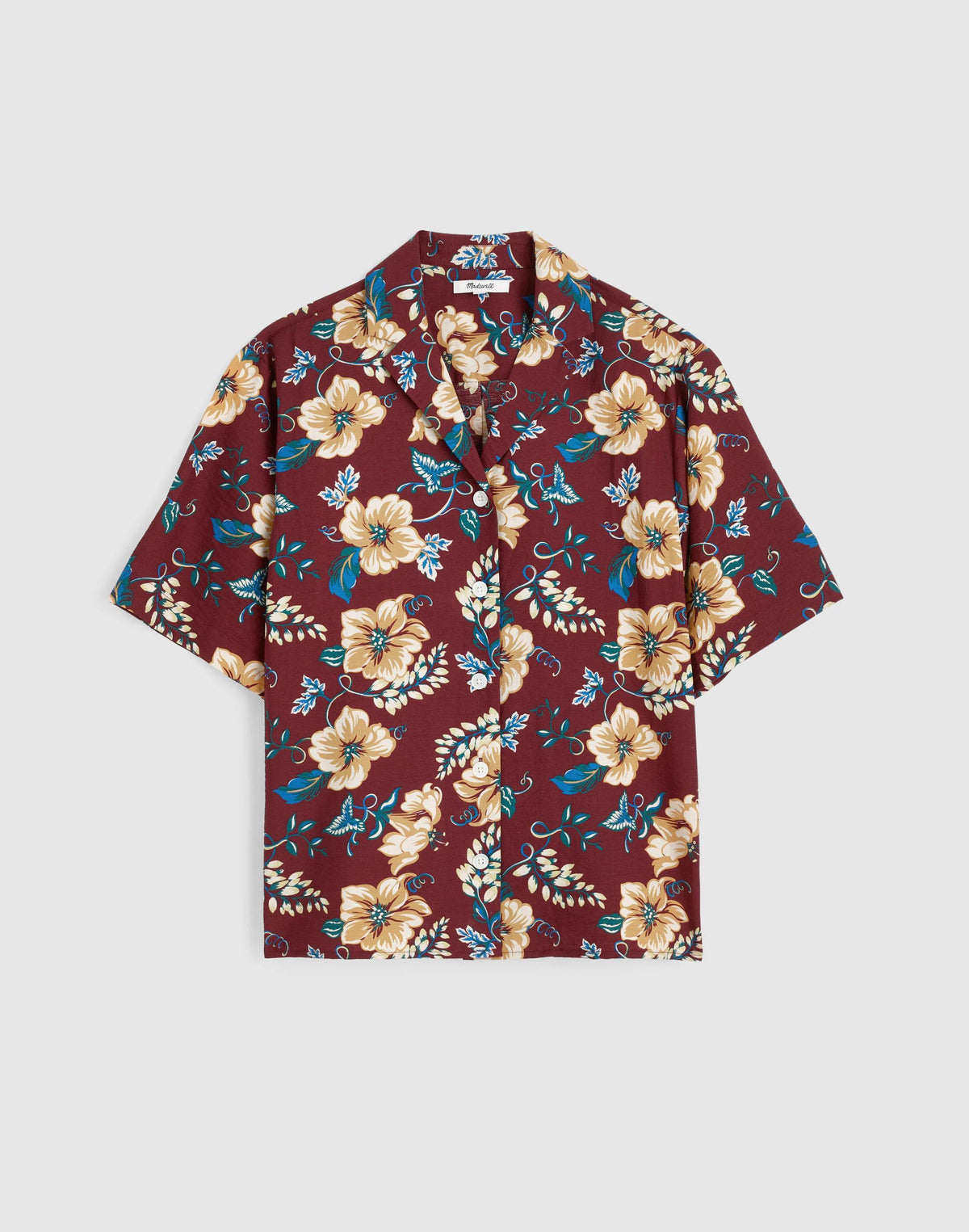 Madewell Relaxed Camp Shirt Dusty Merlot