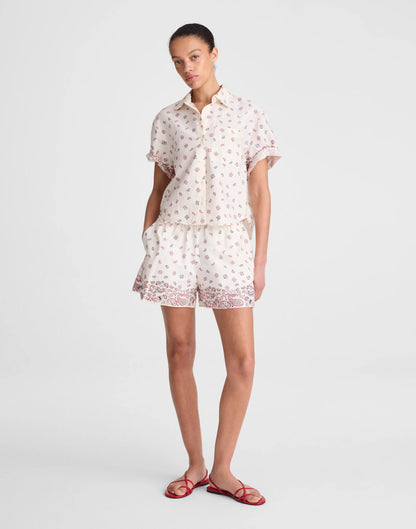 Madewell Patch-Pocket Boxy Shirt in Poplin Vintage Ivory