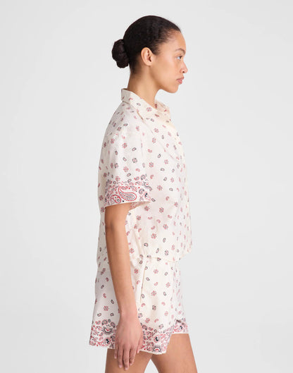 Madewell Patch-Pocket Boxy Shirt in Poplin Vintage Ivory