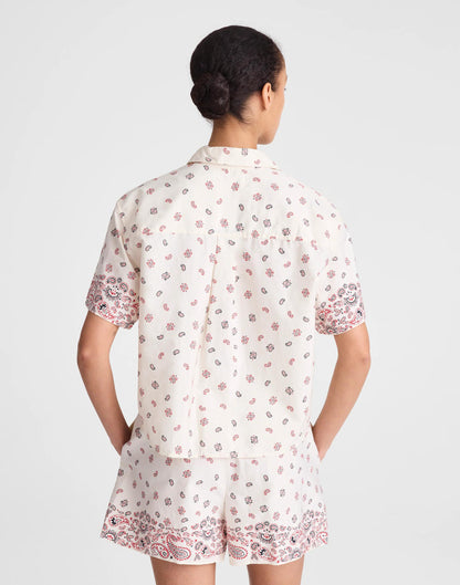 Madewell Patch-Pocket Boxy Shirt in Poplin Vintage Ivory