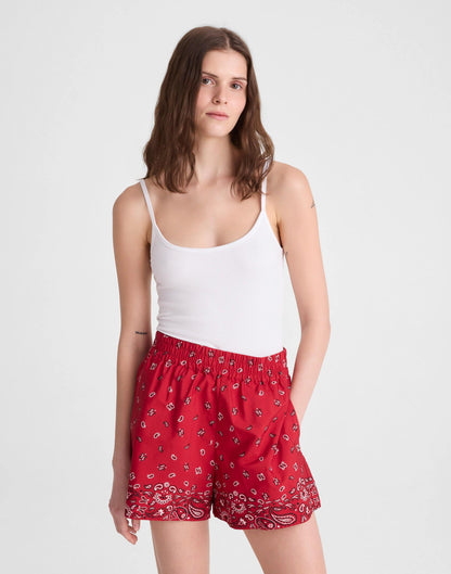 Madewell Pull-On Shorts Chili Pepper