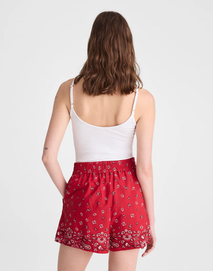 Madewell Pull-On Shorts Chili Pepper