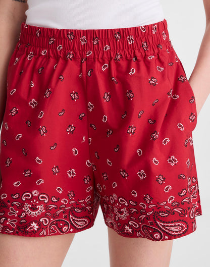 Madewell Pull-On Shorts Chili Pepper