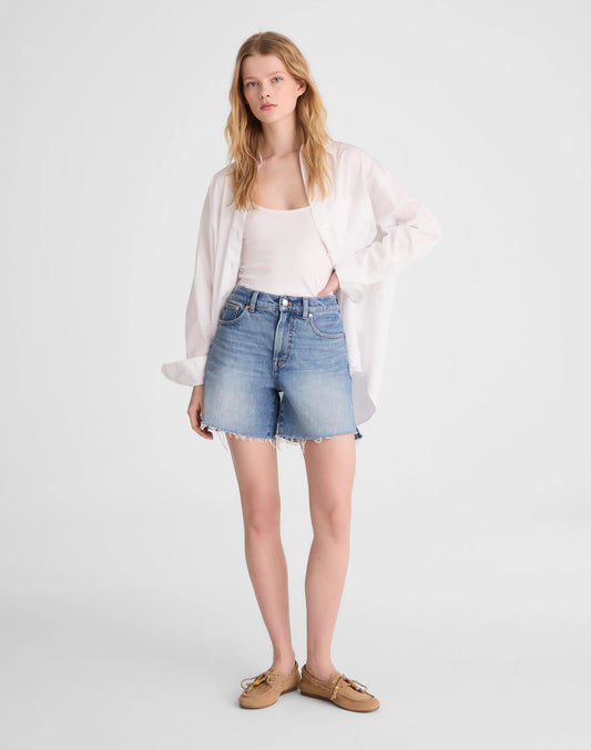 Madewell The Perfect Vintage Mid-Length Jean Short Midvale Wash