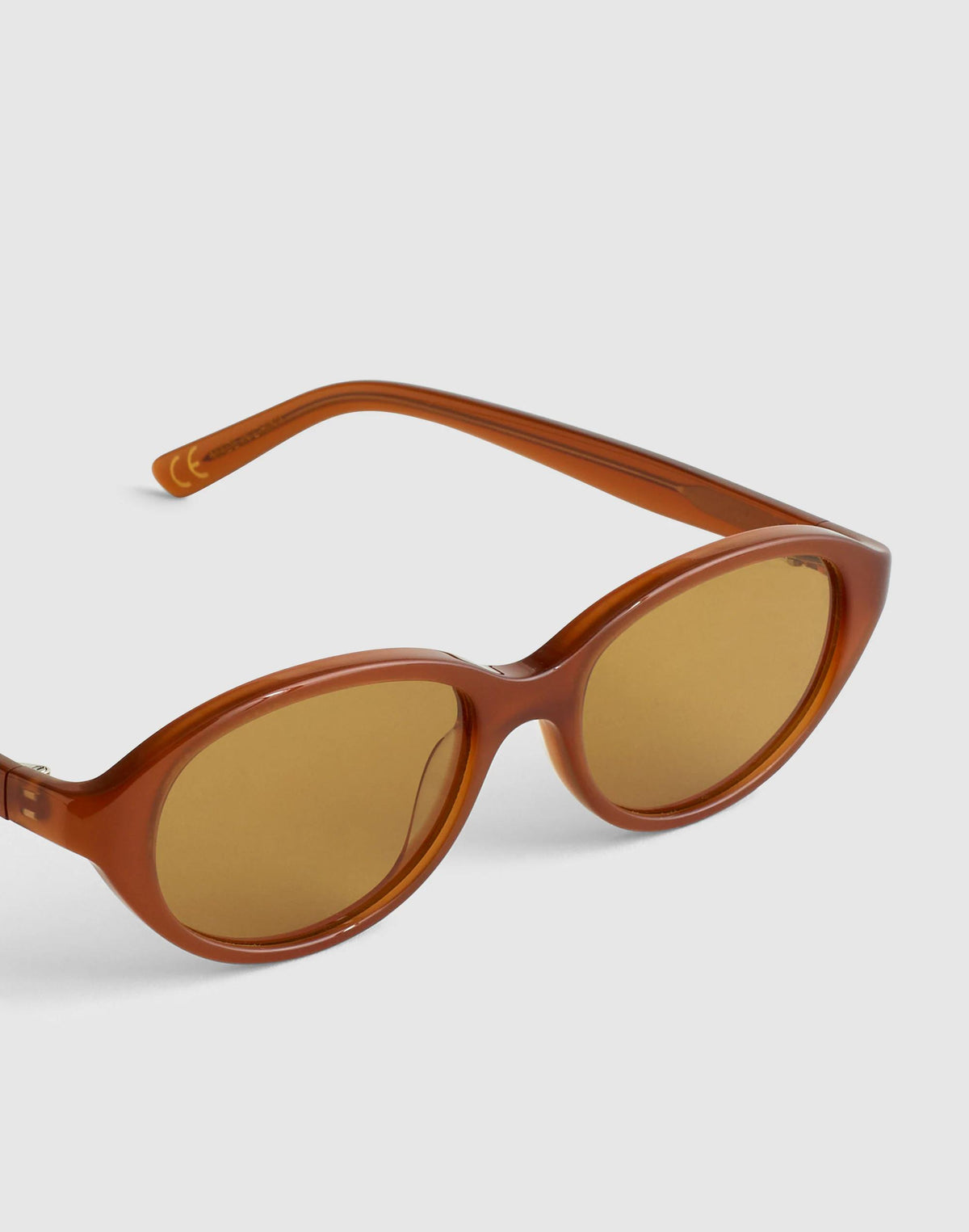 Madewell The Solina Oval Sunglasses Bronzed Clay