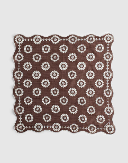 Madewell Organic Cotton Eyelet Bandana Dark Brown