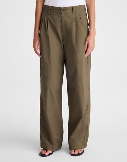 Madewell The Everyday Trouser in Poplin Faded Ivy