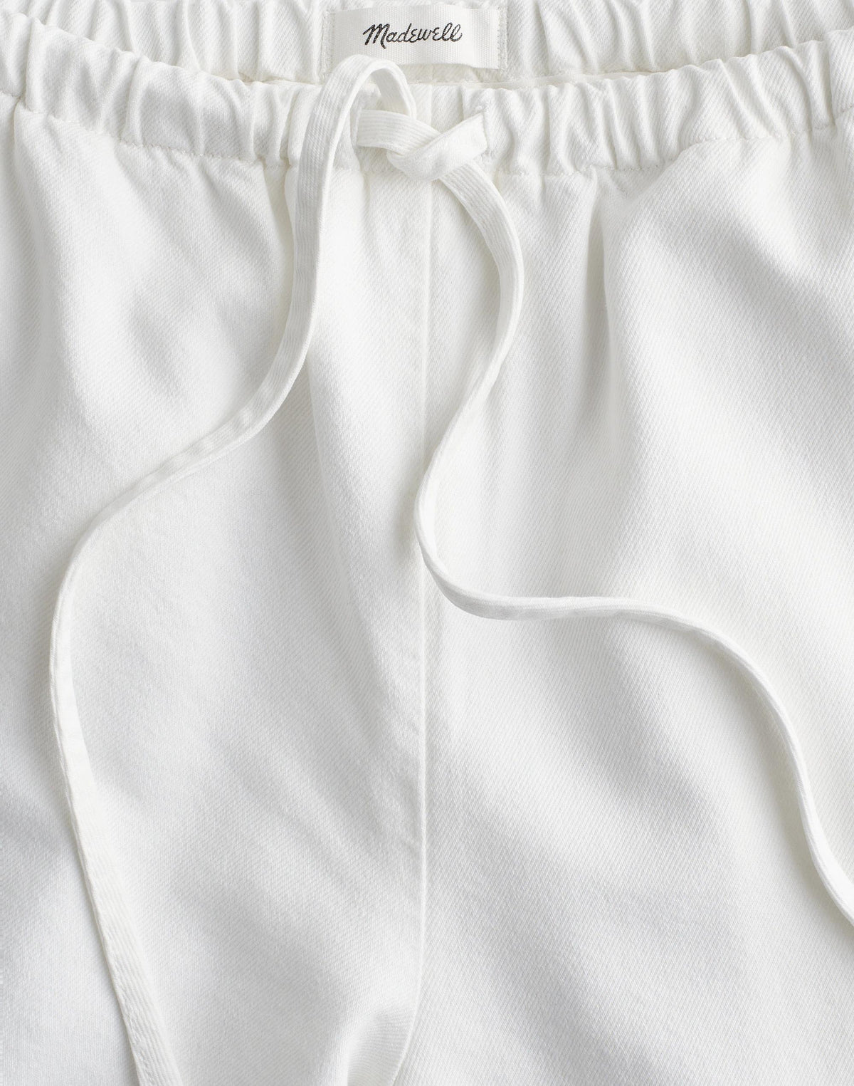 Madewell Embroidered Denim Pull-On Pants Tile White