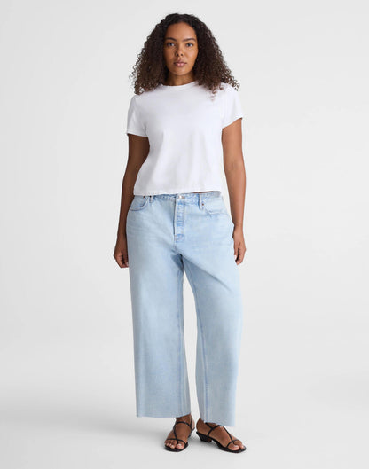 Madewell Curvy Low-Slung Baggy Crop Jeans in Foster Wash Foster Wash