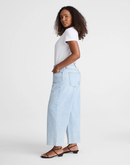 Madewell Curvy Low-Slung Baggy Crop Jeans in Foster Wash Foster Wash