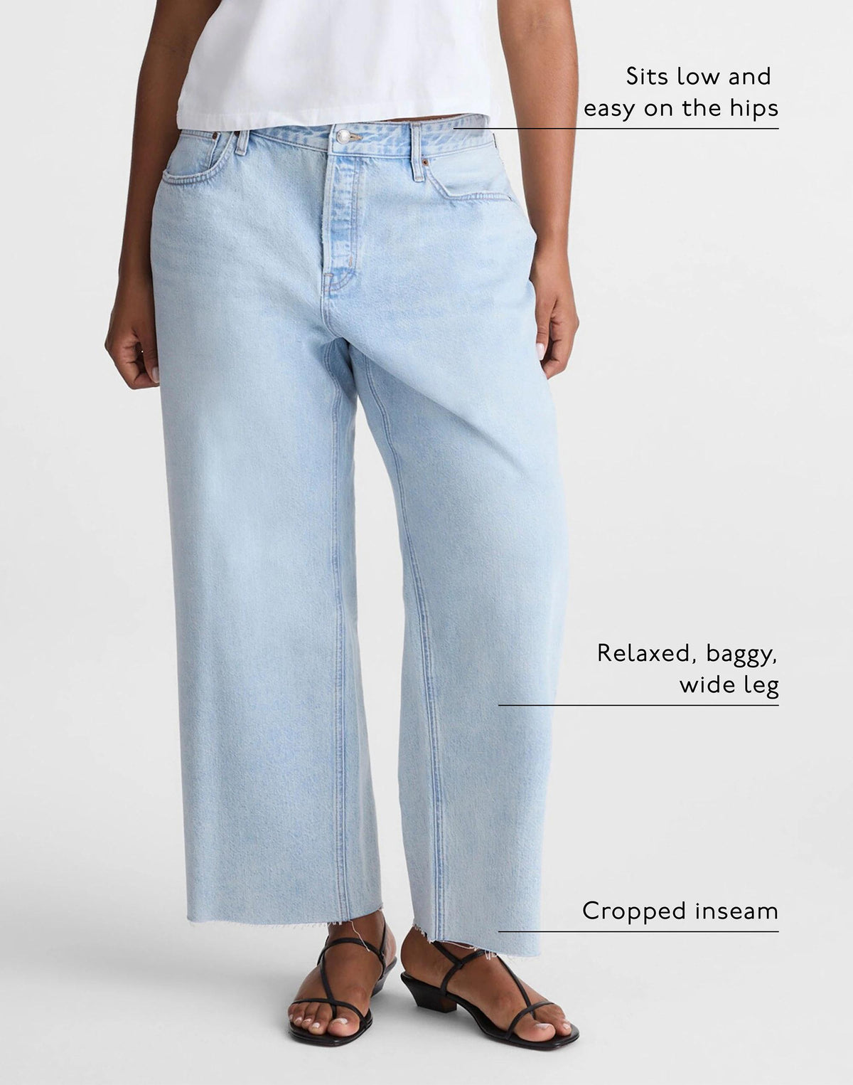 Madewell Curvy Low-Slung Baggy Crop Jeans in Foster Wash Foster Wash