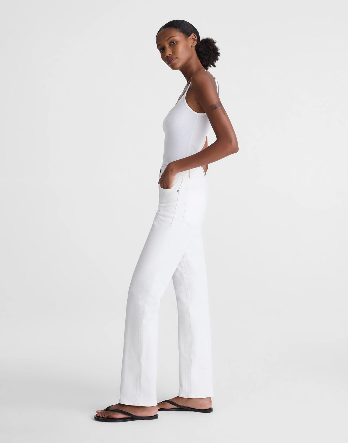 Madewell The Longline Straight Jean Tile White