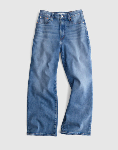 Madewell The Curvy Wide-Leg Crop Jean in Super Stretch Denim Oneida Wash