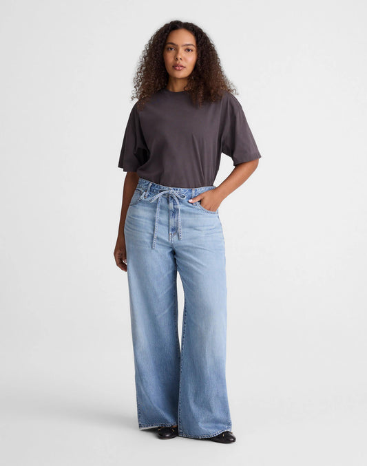 Madewell The Curvy Ultimate Wide-Leg Jean in Airy Denim Raebrook Wash