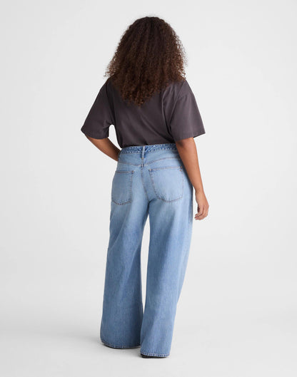 Madewell The Curvy Ultimate Wide-Leg Jean in Airy Denim Raebrook Wash