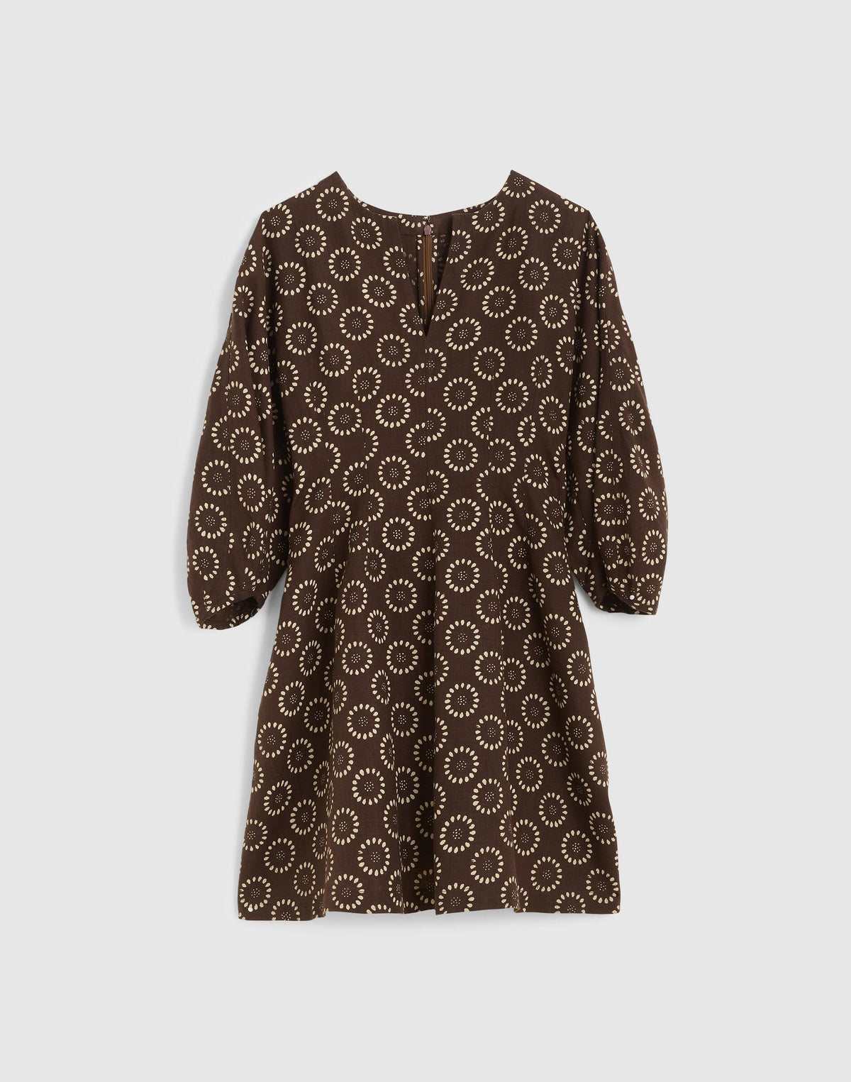 Madewell Splitneck Mini Dress Dark Brown