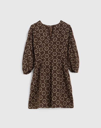Madewell Splitneck Mini Dress Dark Brown