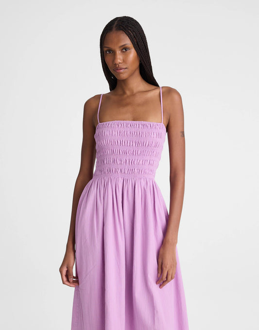 Madewell The Peyton Midi Dress Warm Wisteria