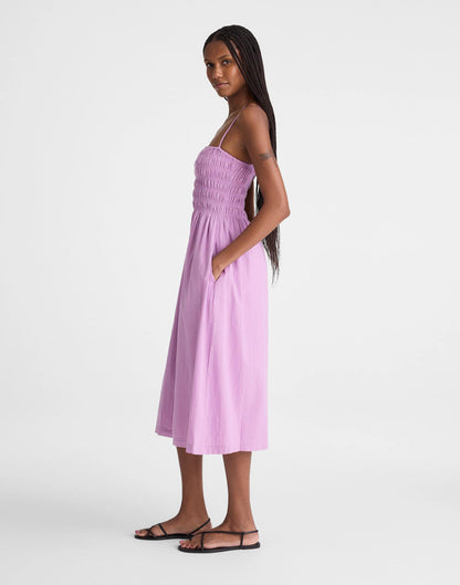 Madewell The Peyton Midi Dress Warm Wisteria