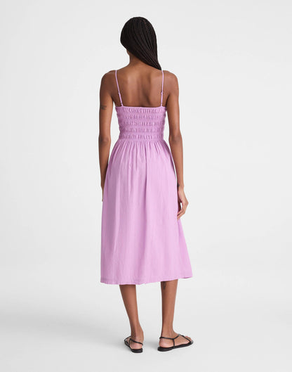 Madewell The Peyton Midi Dress Warm Wisteria