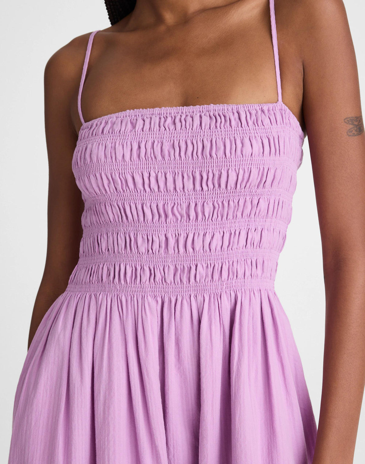 Madewell The Peyton Midi Dress Warm Wisteria