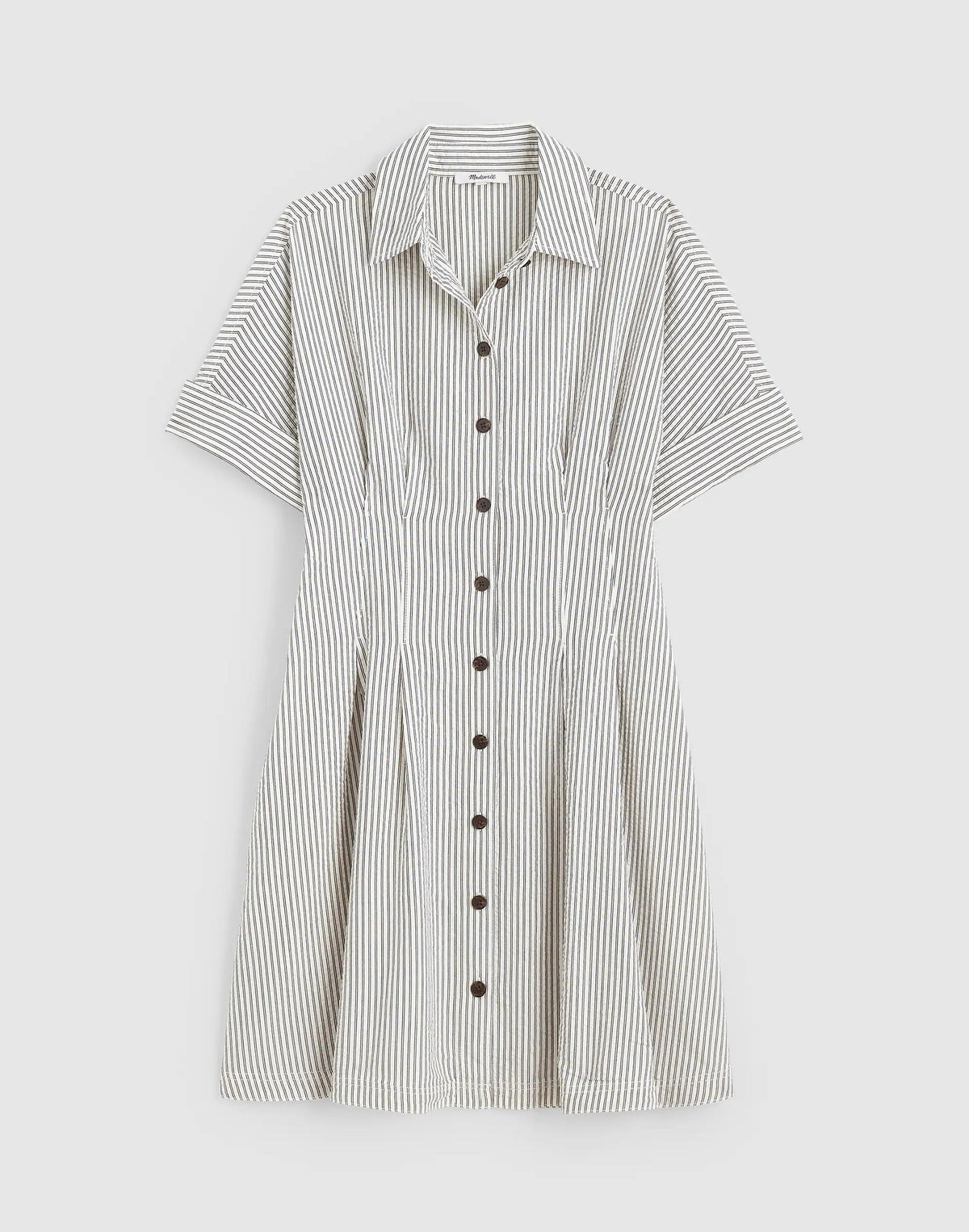 Madewell The Perry Mini Shirtdress Black Vintage Ivory Yarndye