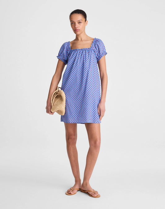 Madewell The Chateau Mini Dress Calm Blue
