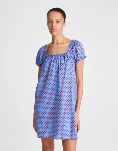 Madewell The Chateau Mini Dress Calm Blue