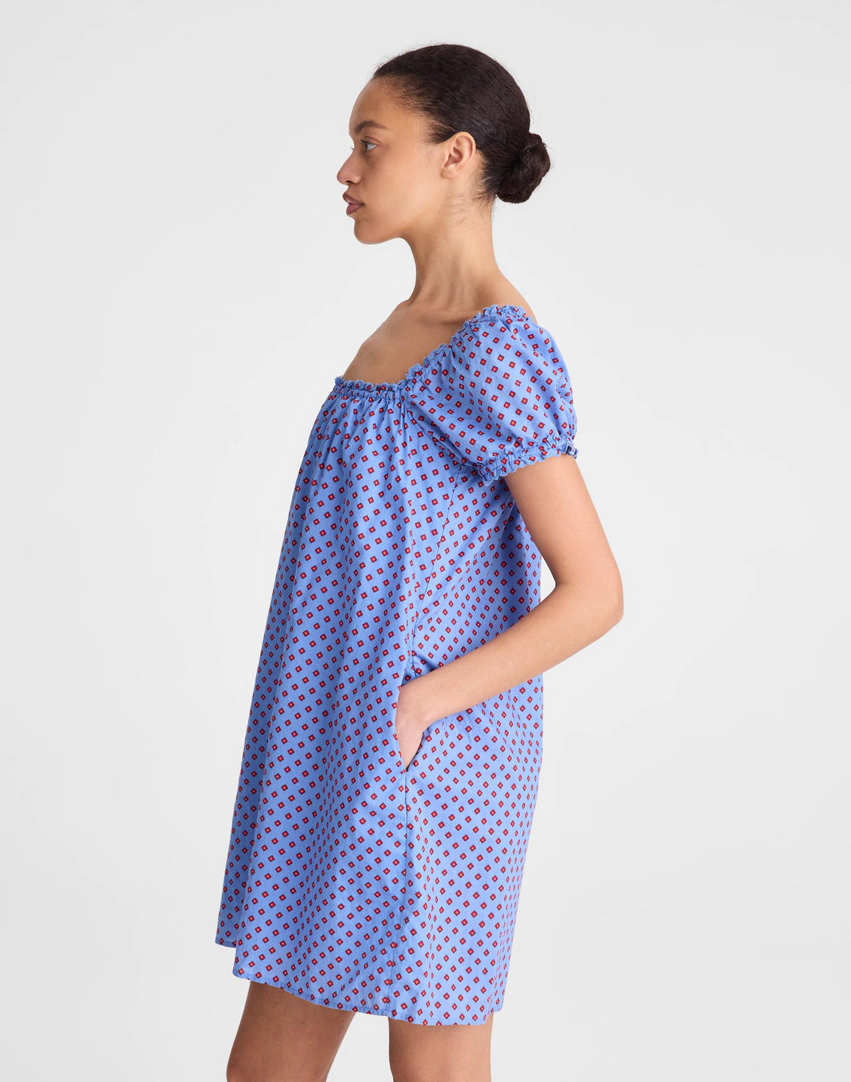 Madewell The Chateau Mini Dress Calm Blue