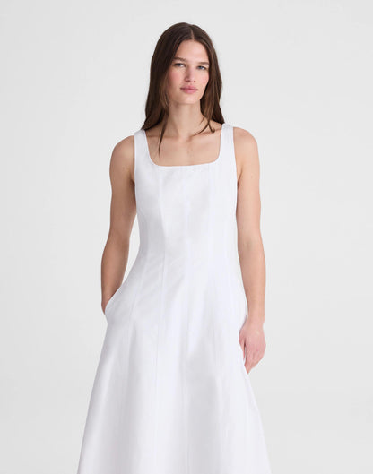 Madewell The Rylee Midi Dress White
