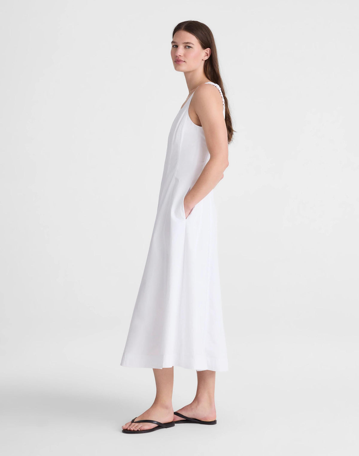 Madewell The Rylee Midi Dress White
