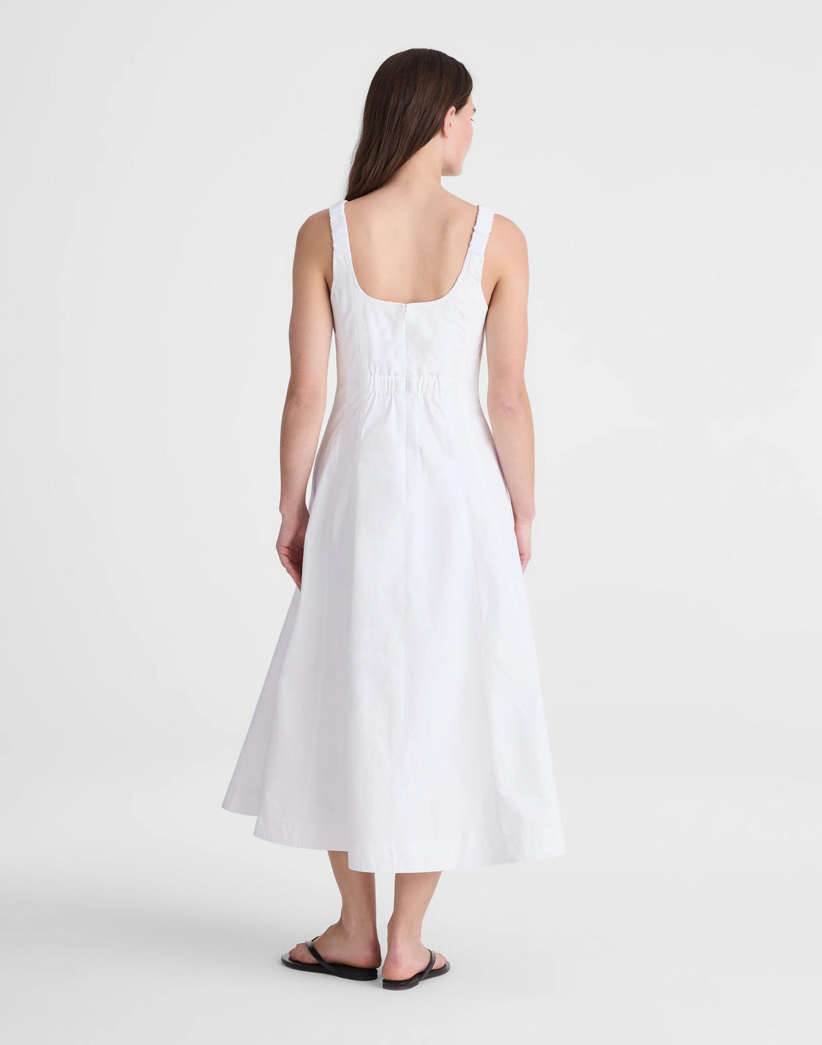 Madewell The Rylee Midi Dress White