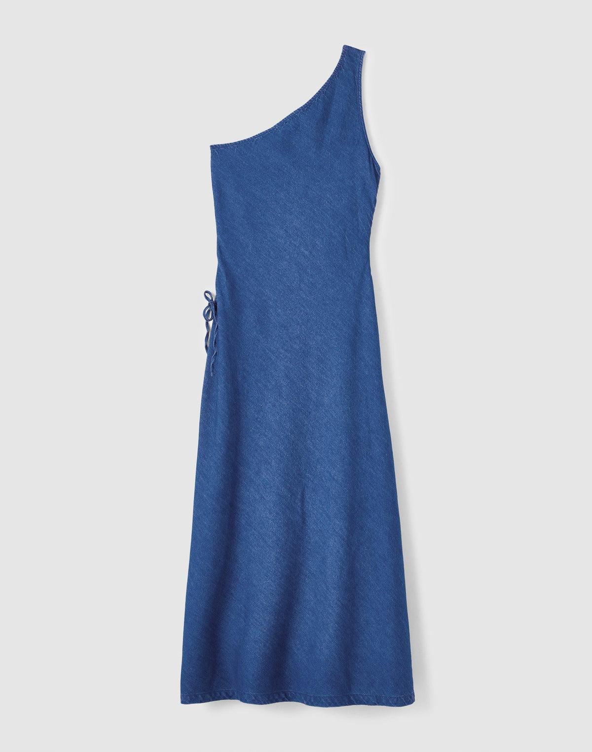 Madewell Denim One-Shoulder Maxi Dress Marina Blue