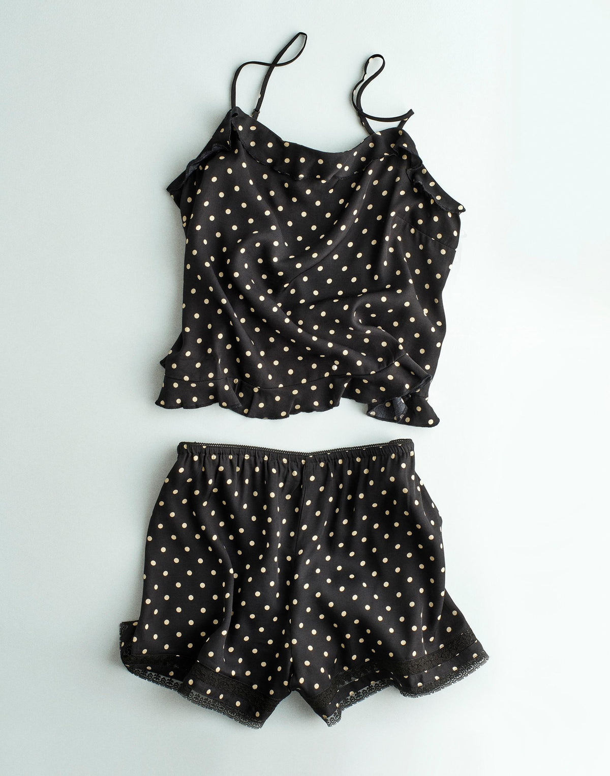 Madewell Ruffled Cami Top Jet Black