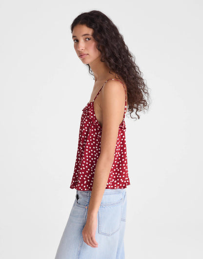 Madewell Ruffled Cami Top Red Currant