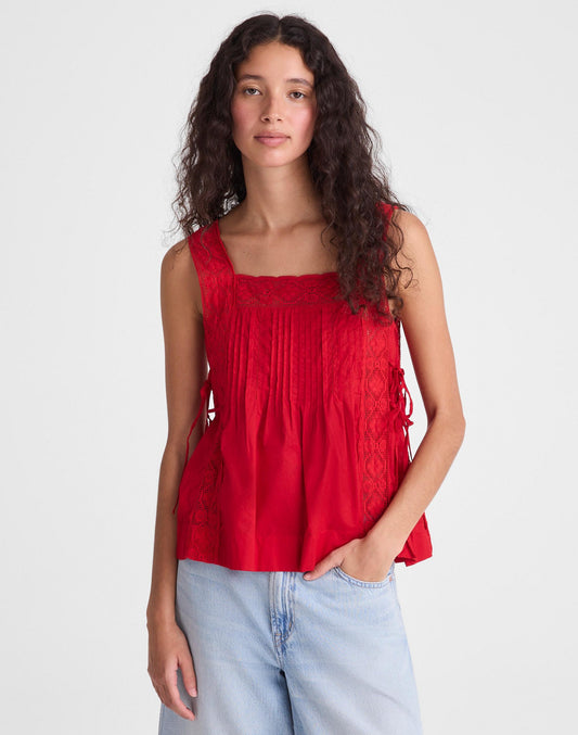 Madewell The Sophie Top Varsity Red