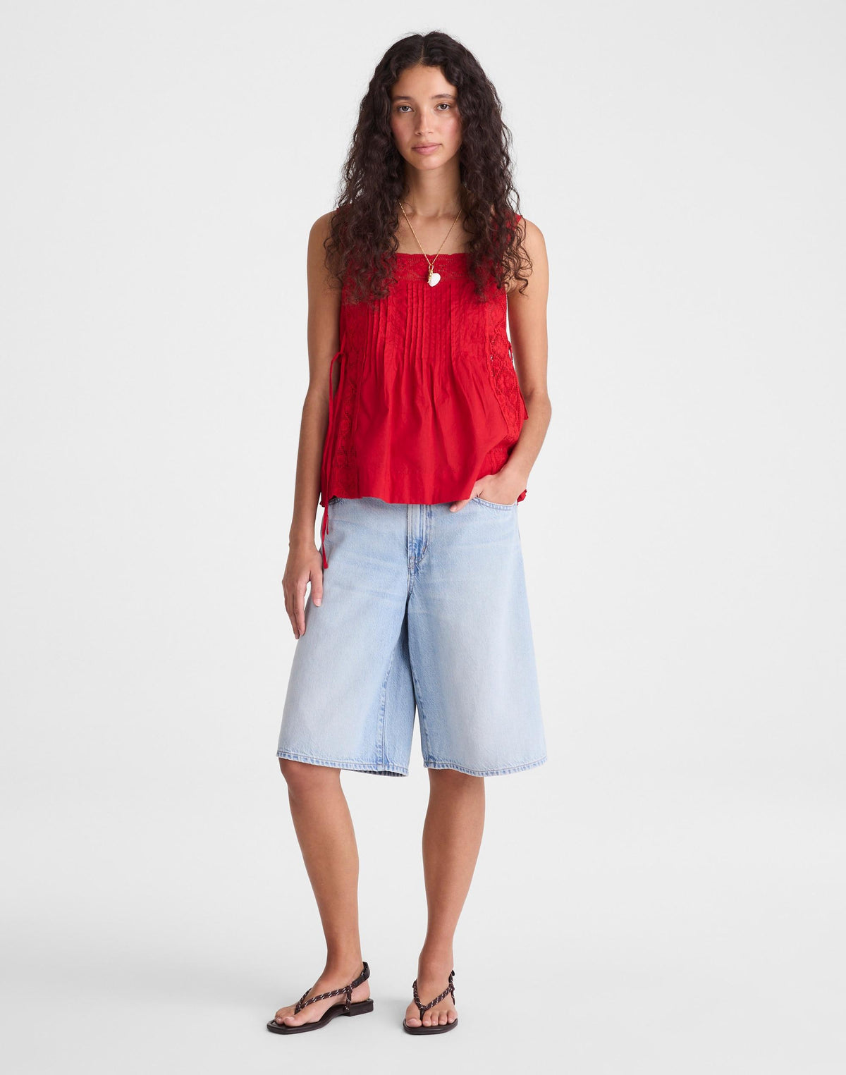 Madewell The Sophie Top Varsity Red