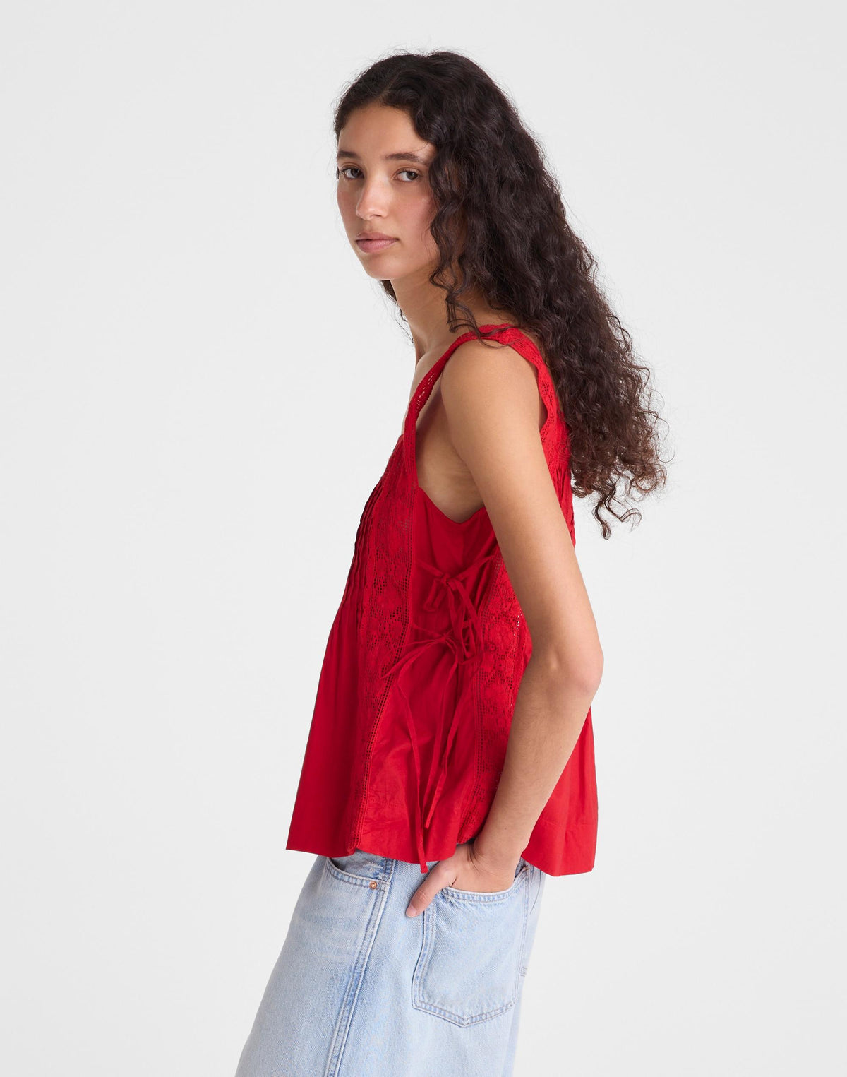 Madewell The Sophie Top Varsity Red