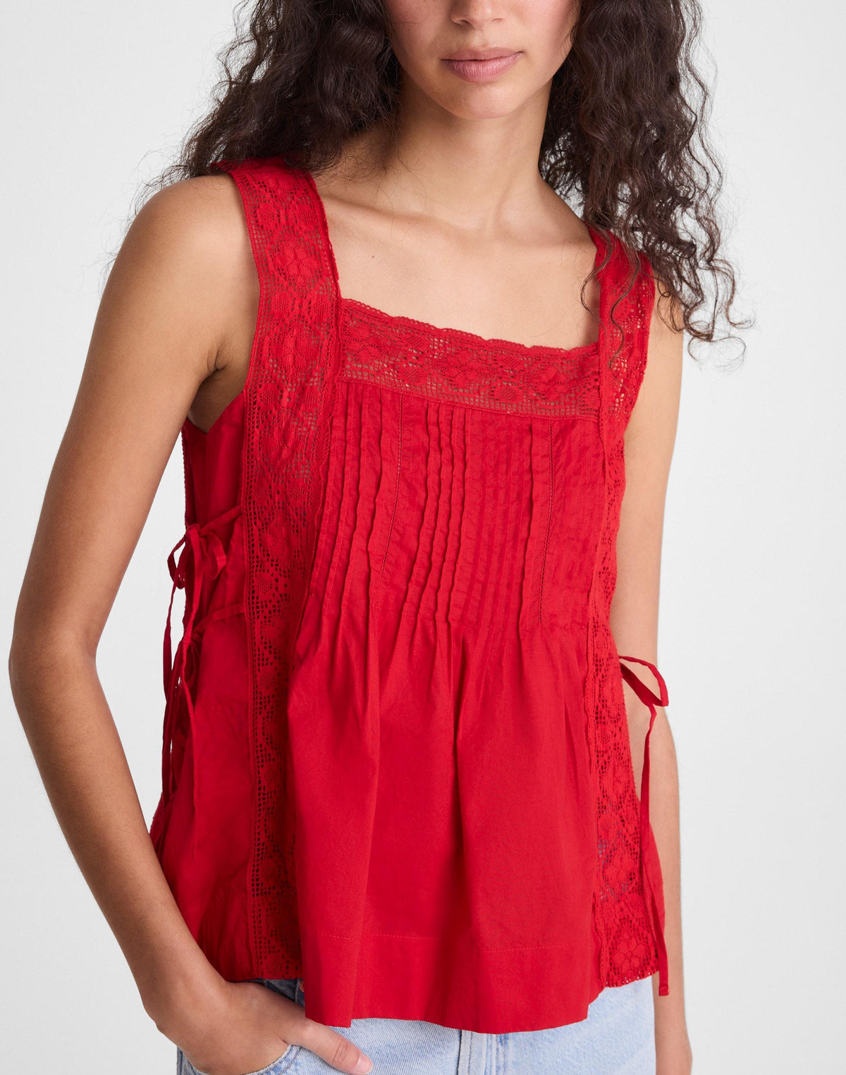 Madewell The Sophie Top Varsity Red