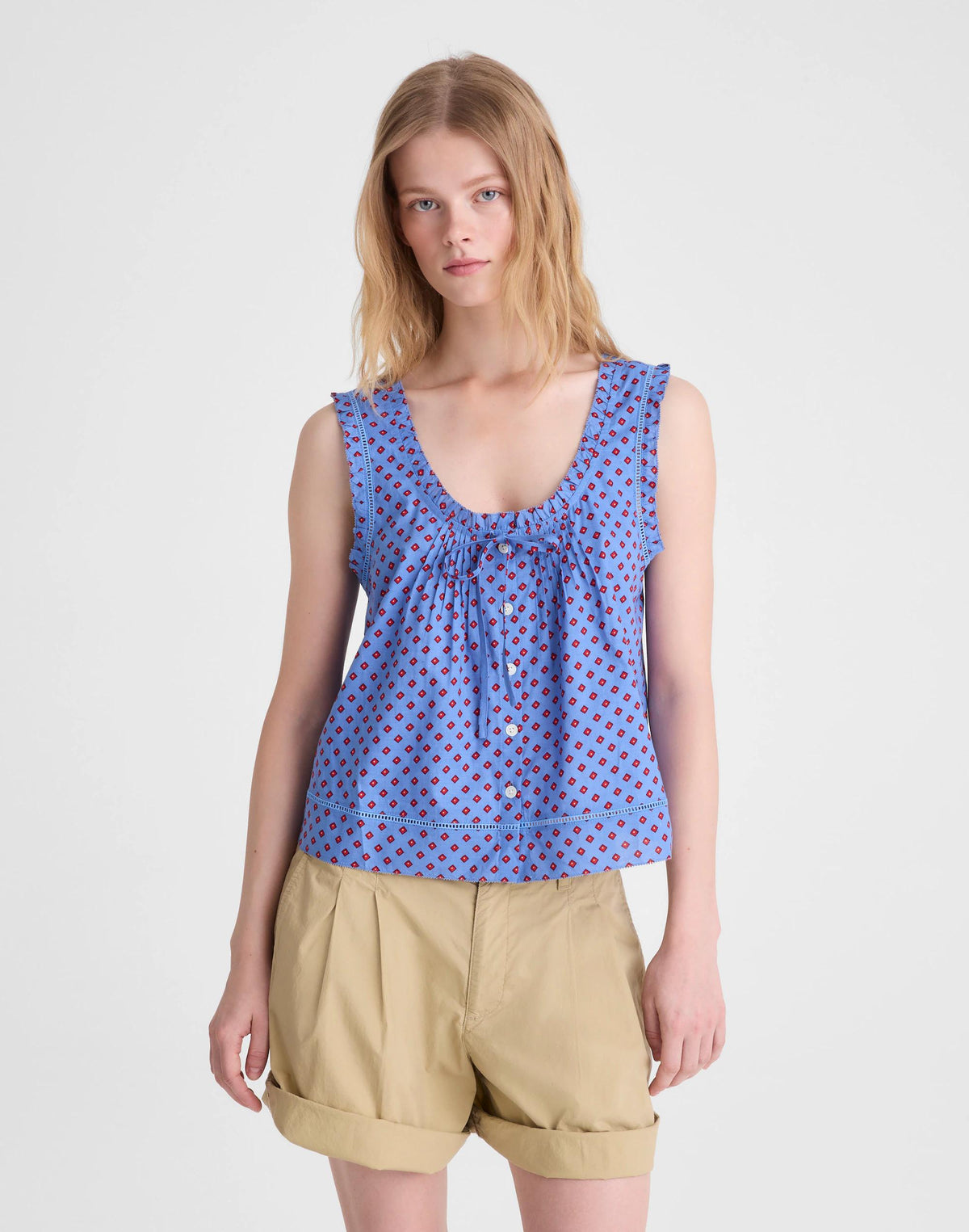 Madewell The Leah Top Calm Blue