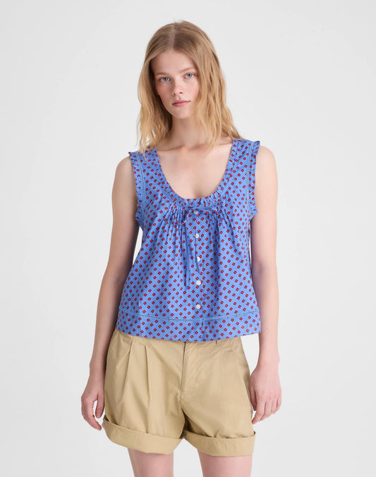 Madewell The Leah Top Calm Blue