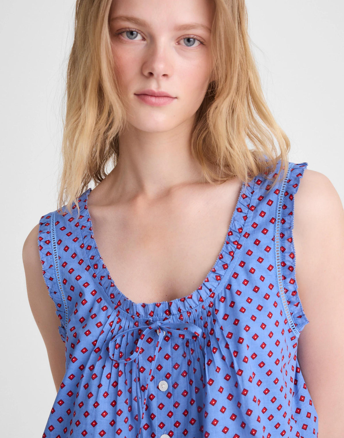 Madewell The Leah Top Calm Blue