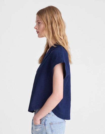 Madewell Notch-Collar Popover Shirt Classic Indigo
