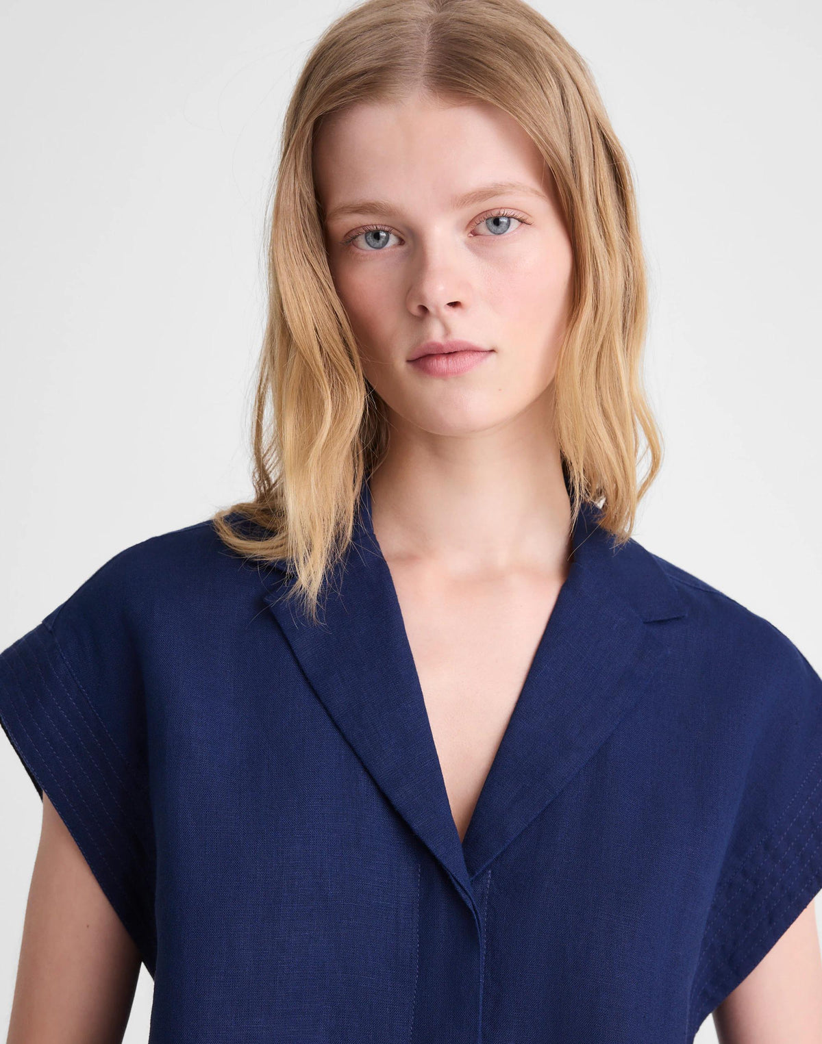 Madewell Notch-Collar Popover Shirt Classic Indigo