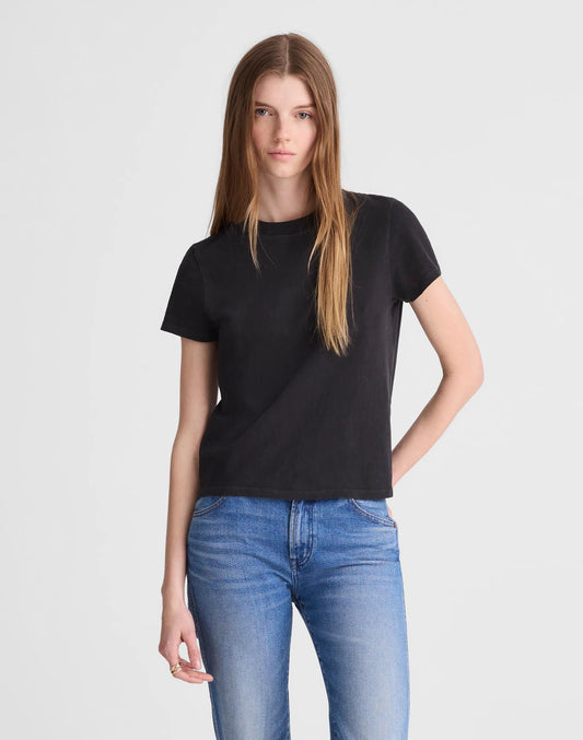Madewell The Relaxed Tee in Vintage Jersey Black Charcoal