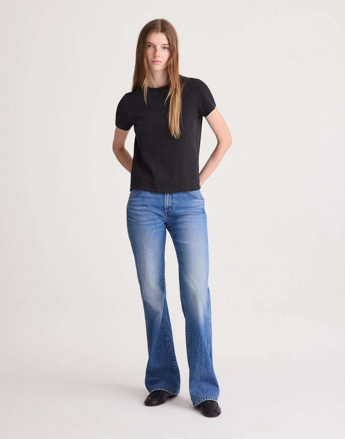 Madewell The Relaxed Tee in Vintage Jersey Black Charcoal