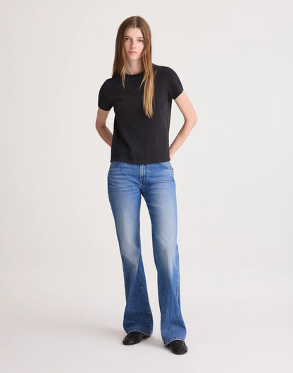 Madewell The Relaxed Tee in Vintage Jersey Black Charcoal